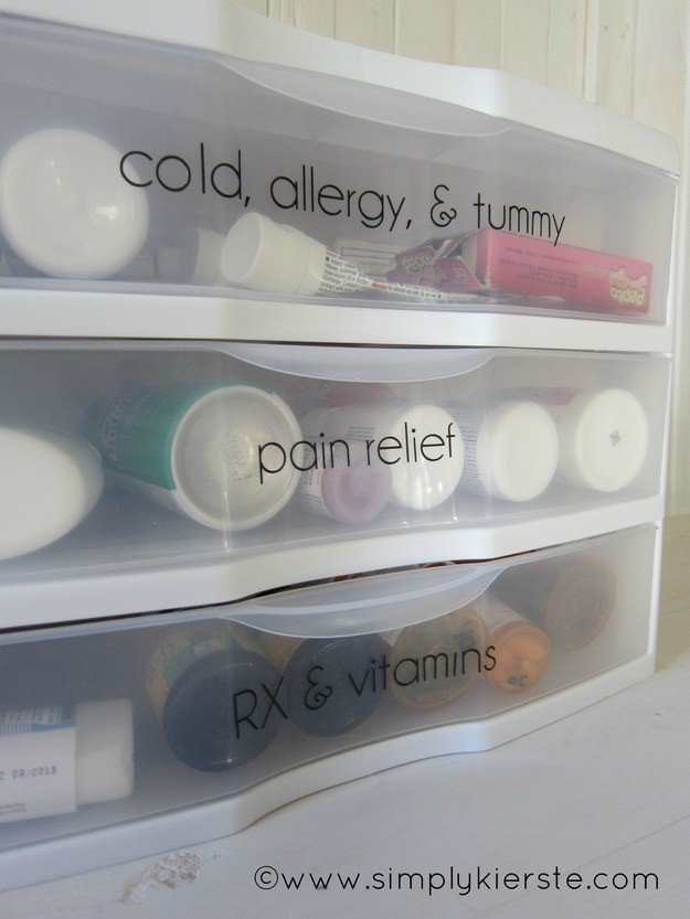 Go through your medicine shelves and throw away everything that is expired. 